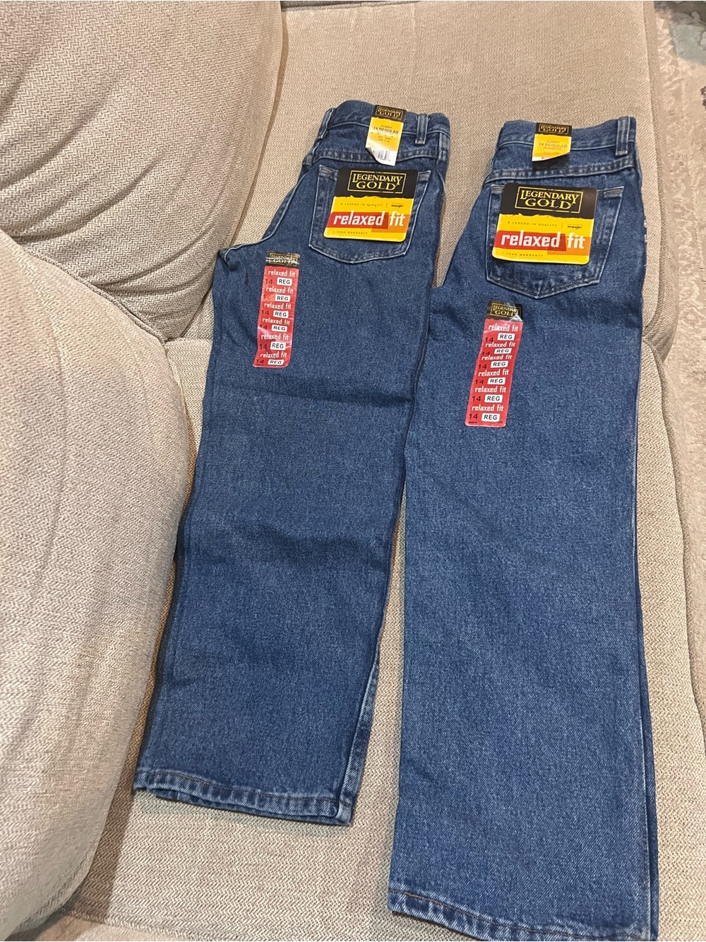 Wrangler Kids Relaxed Fit Jeans - Denim Blue